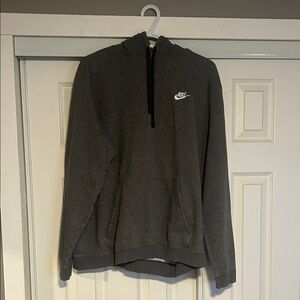 Nike Charcoal Hoodie with White Logo